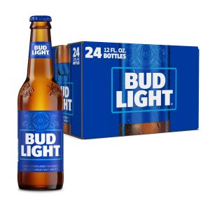Bud Light American Lager Beer, 24 Pack, 12 fl oz Glass Bottles, 4.2% ABV