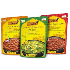 Kitchens of India, Ready to Eat, Microwaveable, Protein Variety Pack Authentic Indian Dish No Preservatives Added (Rajma, Pindi Chana, Palak Paneer…