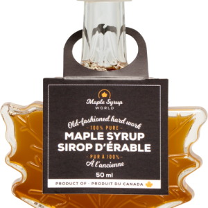 Maple Syrup Maple Leaf Bottle, 24 x 50ml (Amber, Rich Taste)