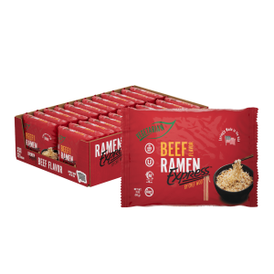 RAMEN EXPRESS Beef Flavor Ramen Noodle Packs, 3 Oz Each (Pack Of 24) | Animal-free Ramen Noodles | All Plant-based | Made in U.S. with finest…