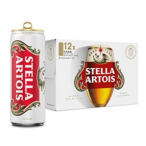 Stella Artois Classic Lager Beer 12 Pack 12 fl oz Aluminum Cans 5% ABV